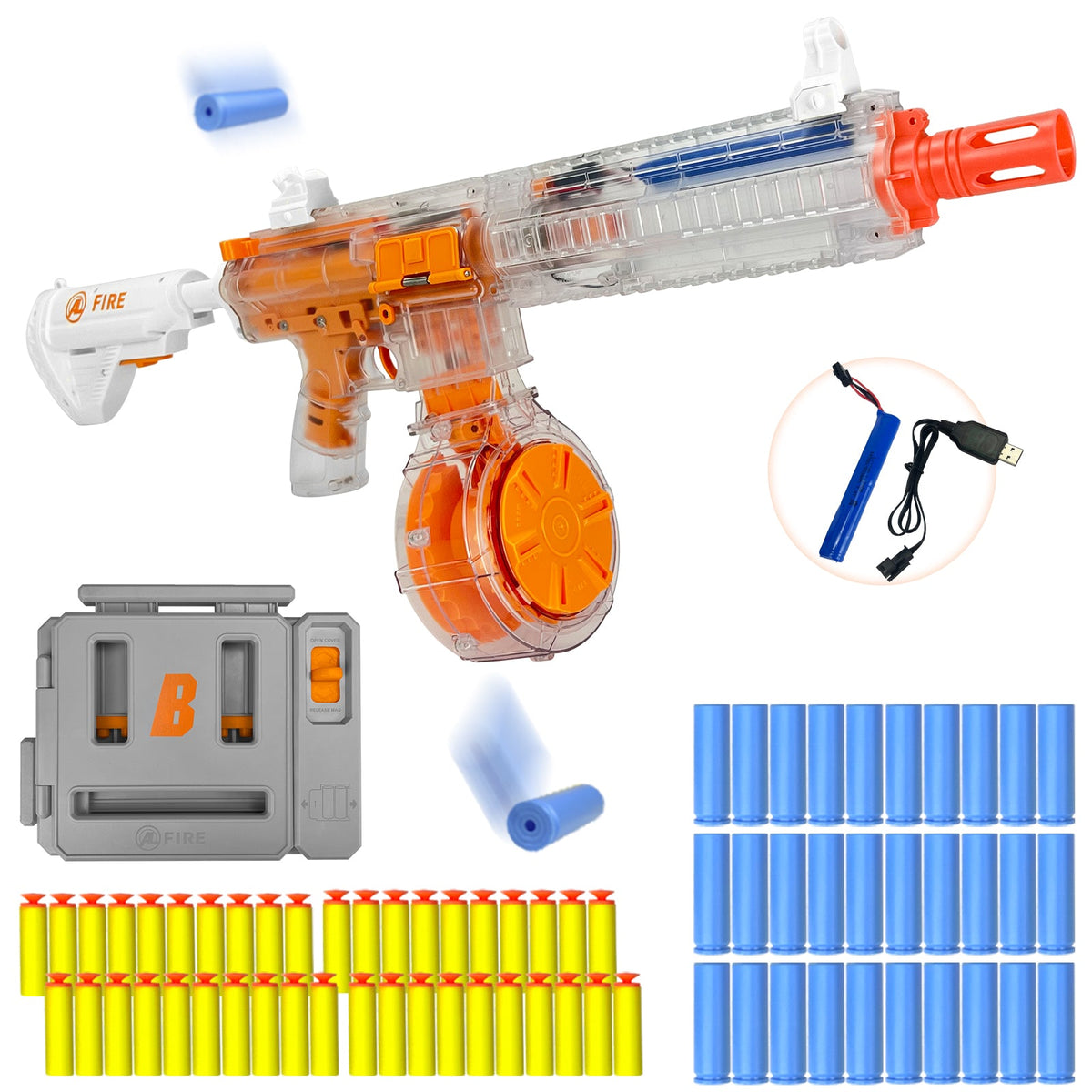 AGM MASTECH H416 Semi-Automatic Foam Dart Blaster – Shell Ejection, Rechargeable Battery & 22-Round Magazine