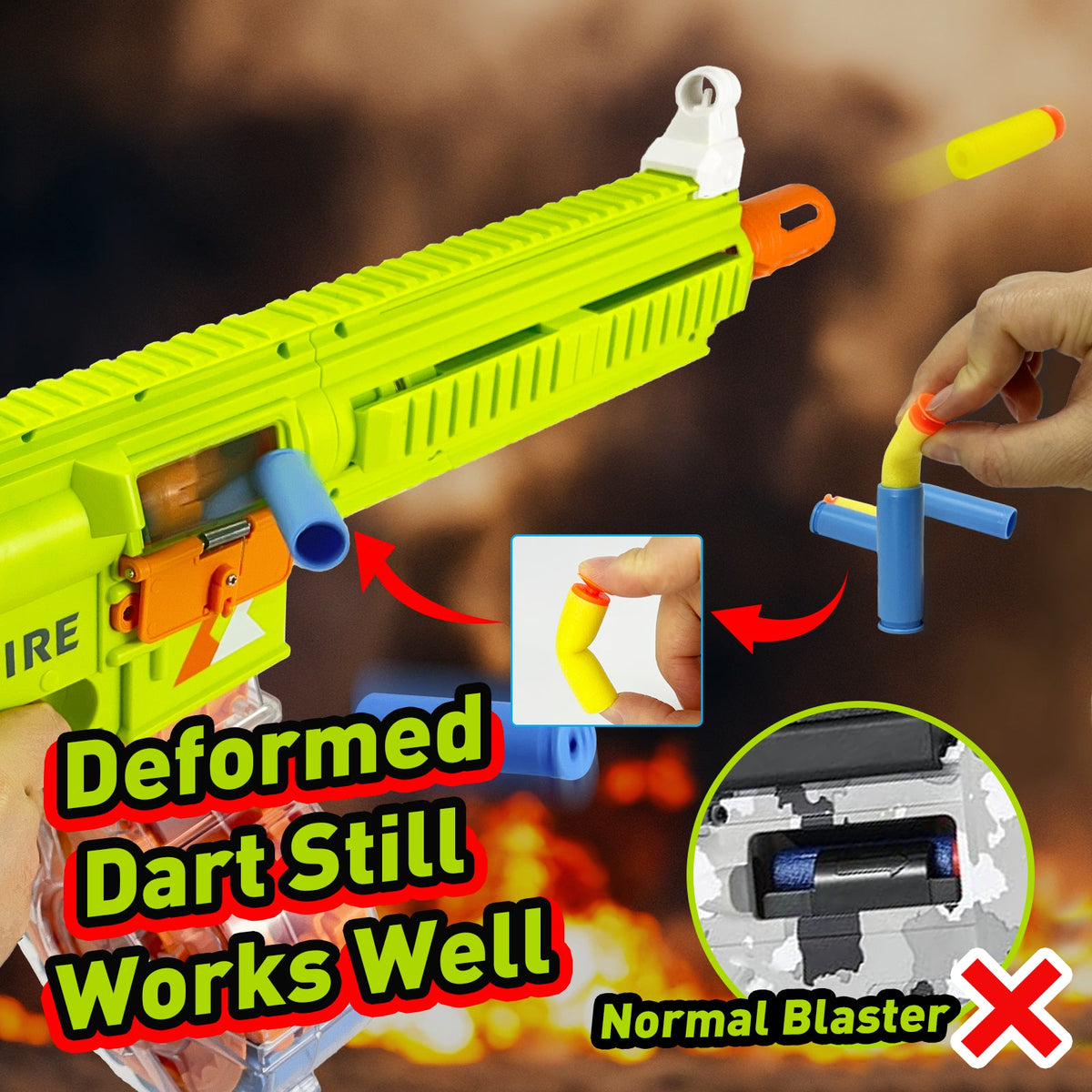 AGM MASTECH H416 Semi-Automatic Foam Dart Blaster – Shell Ejection, Rechargeable Battery & 22-Round Magazine