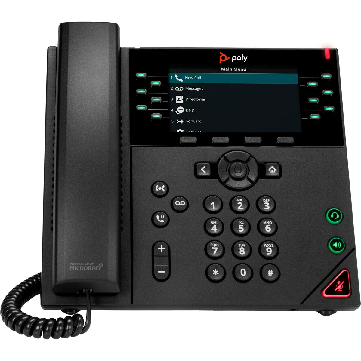 Poly VVX 450 IP Phone - Corded - Corded - Desktop, Wall Mountable - Black - VoIP - 2 x Network RJ-45 - PoE Ports SpadezStore