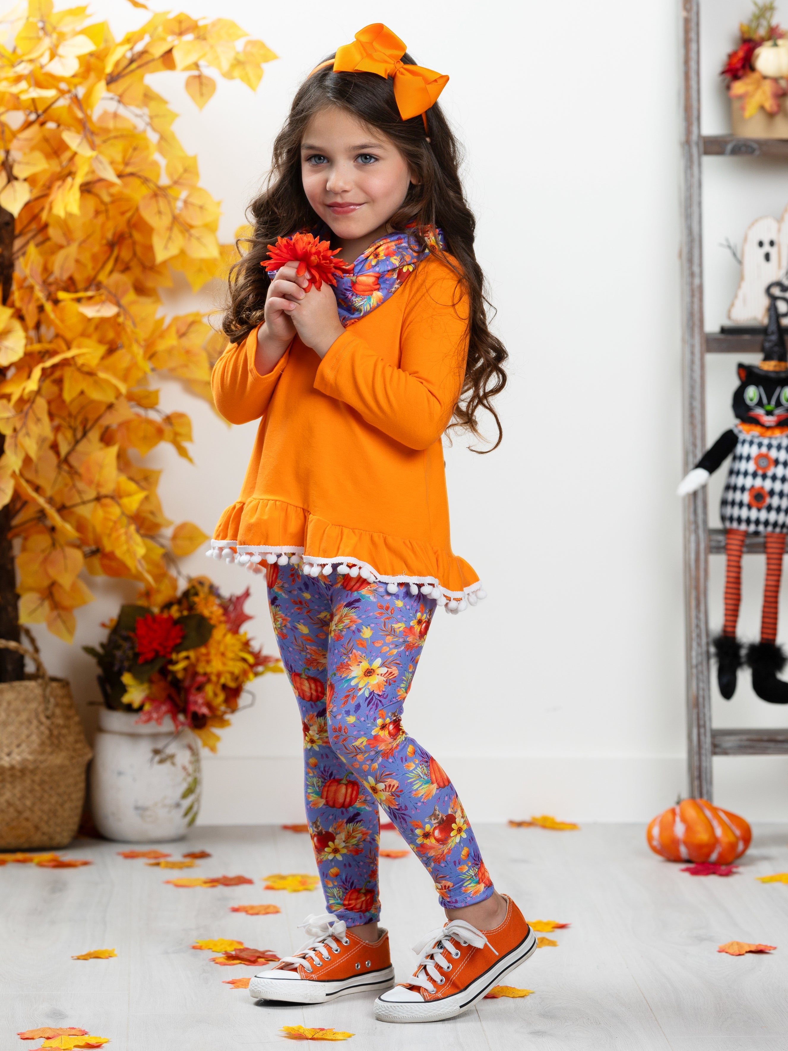 Mia Belle Girls Carve Out Some Fun Tunic, Legging and Scarf Set SpadezStore
