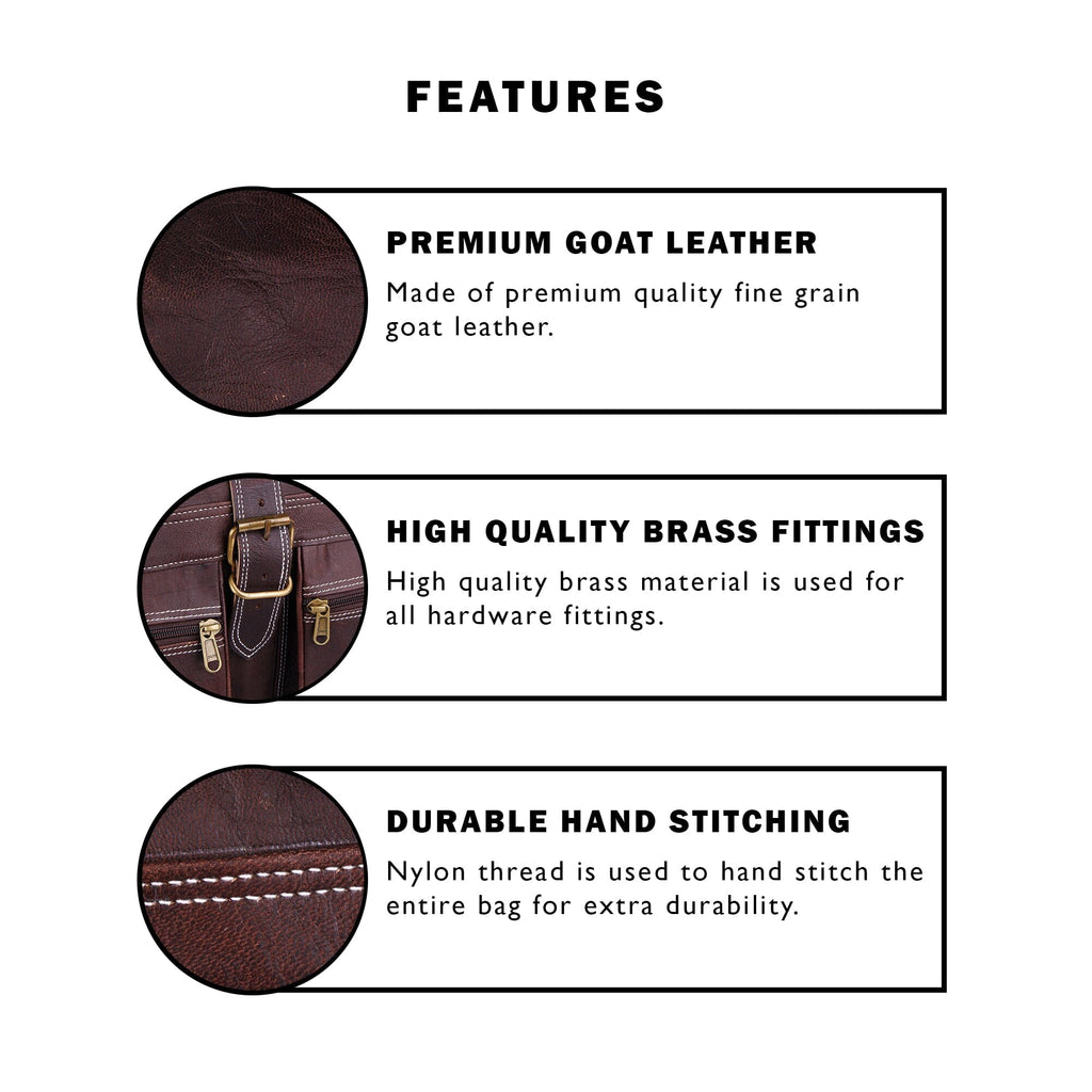 Classy Leather Bags Baxter Vintage Duffel SpadezStore