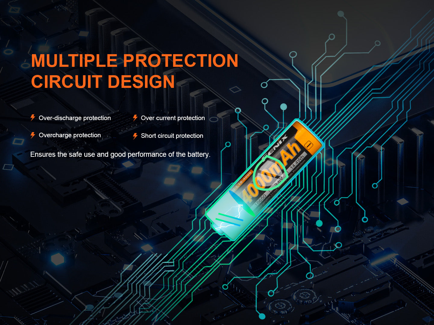Fenix ARB-L18-4000 High-Capacity 18650 Battery - 4000mAh SpadezStore