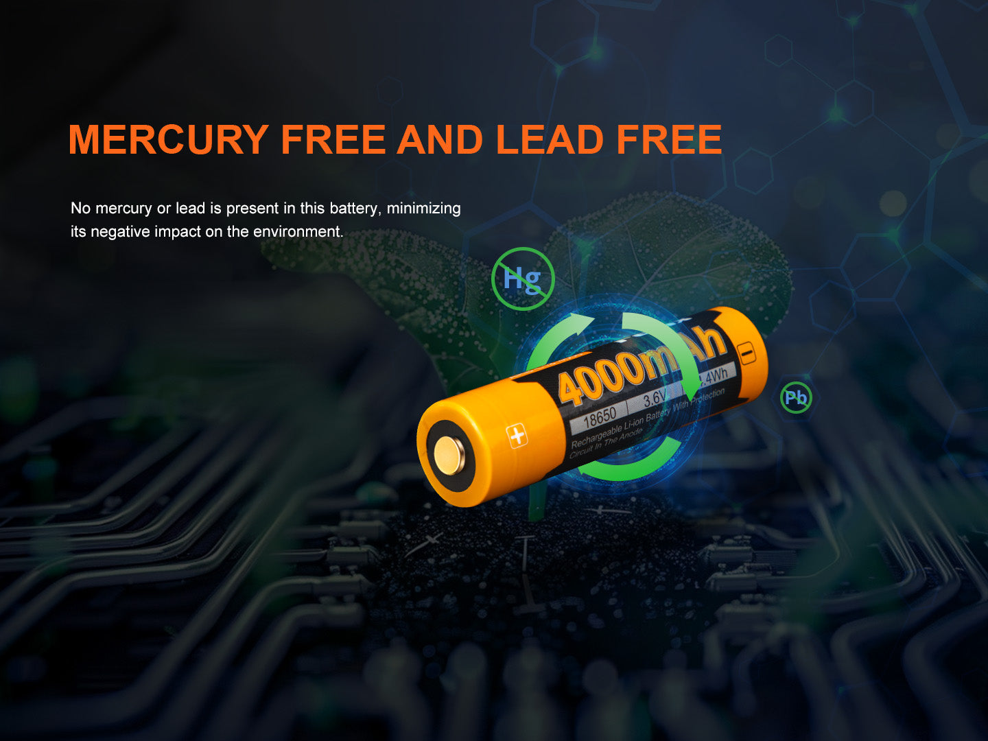 Fenix ARB-L18-4000 High-Capacity 18650 Battery - 4000mAh SpadezStore