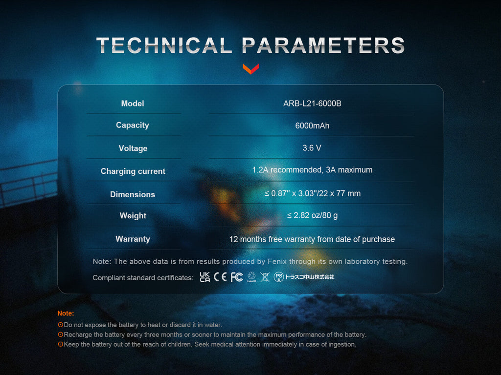 Fenix ARB-L21-6000B Rechargeable Powerbank Battery SpadezStore