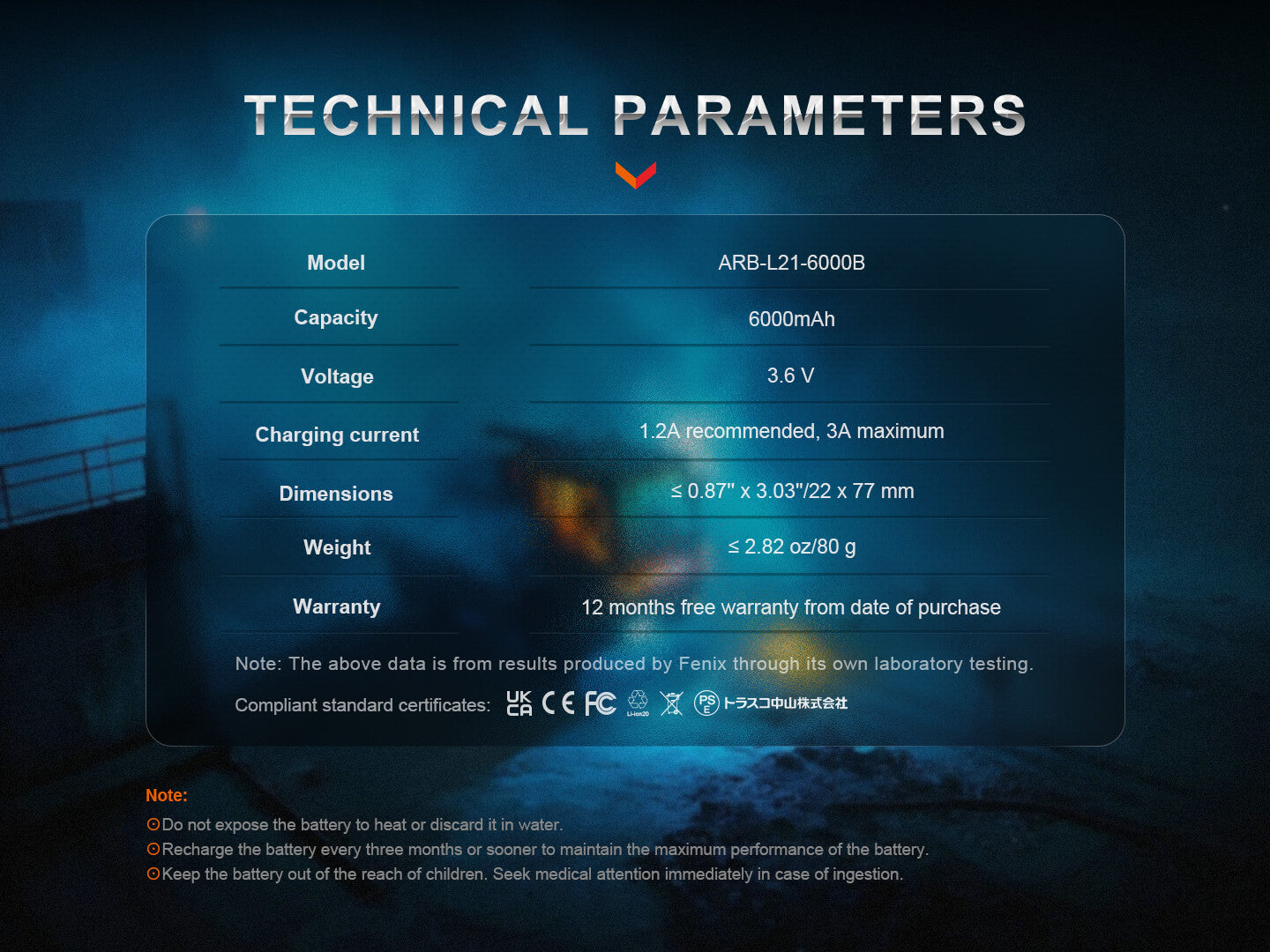 Fenix ARB-L21-6000B Rechargeable Powerbank Battery SpadezStore