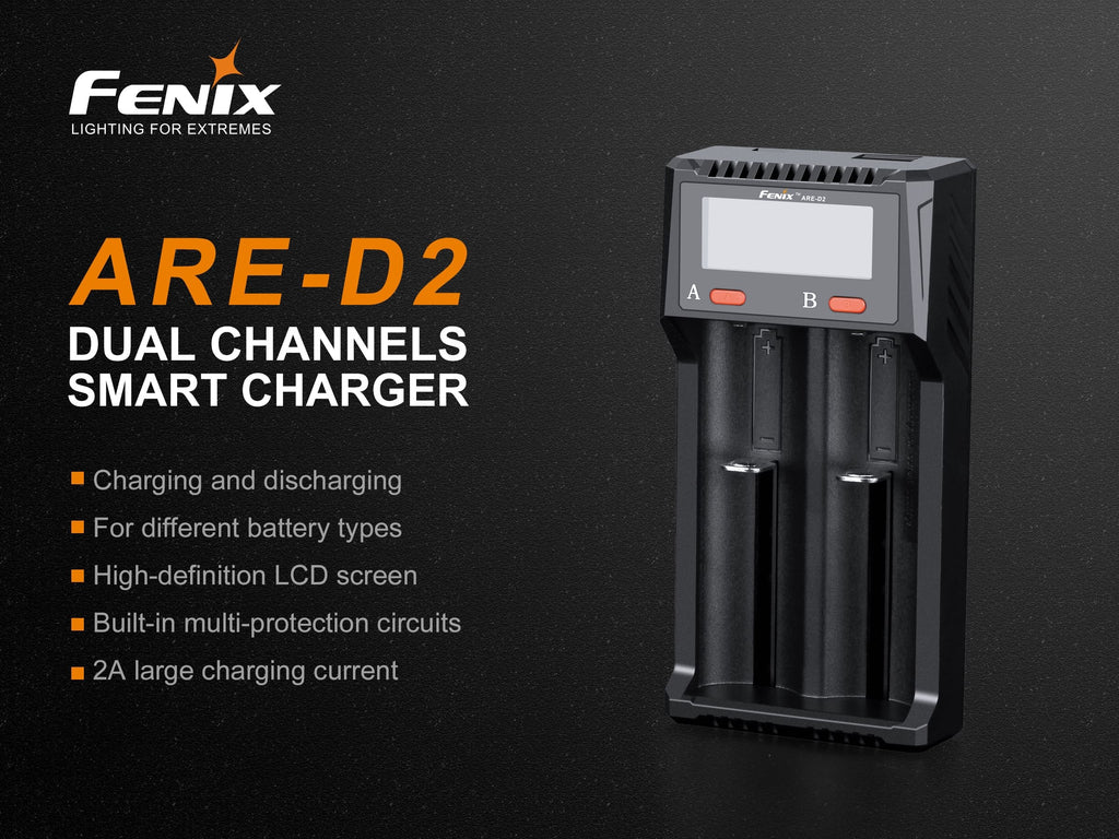 Fenix ARE-D2 Dual Channel Smart Battery Charger SpadezStore