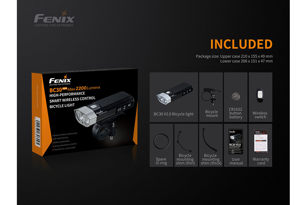 Fenix BC30 V2 LED Bike Light SpadezStore