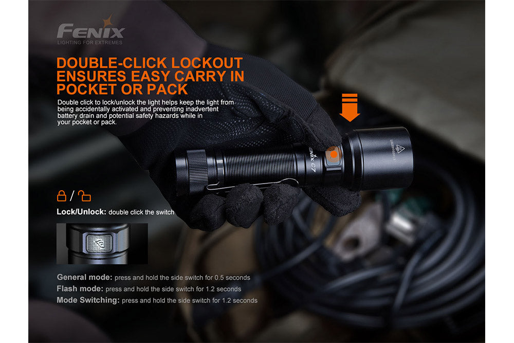Fenix C7 High-performance Rechargeable LED Flashlight - 3000 Lumens SpadezStore