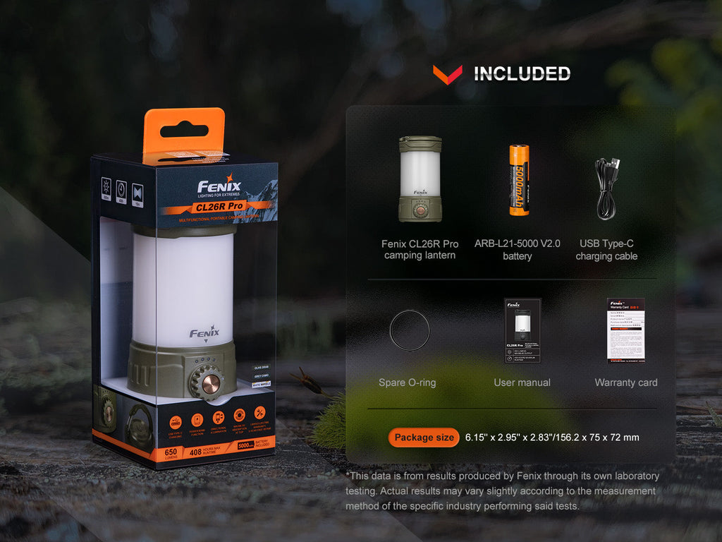 Fenix CL26R PRO High Performance LED Rechargeable Camping Lantern SpadezStore