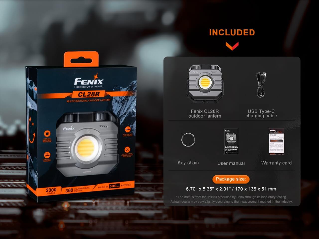 Fenix CL28R Multifunctional Outdoor LED Lantern SpadezStore