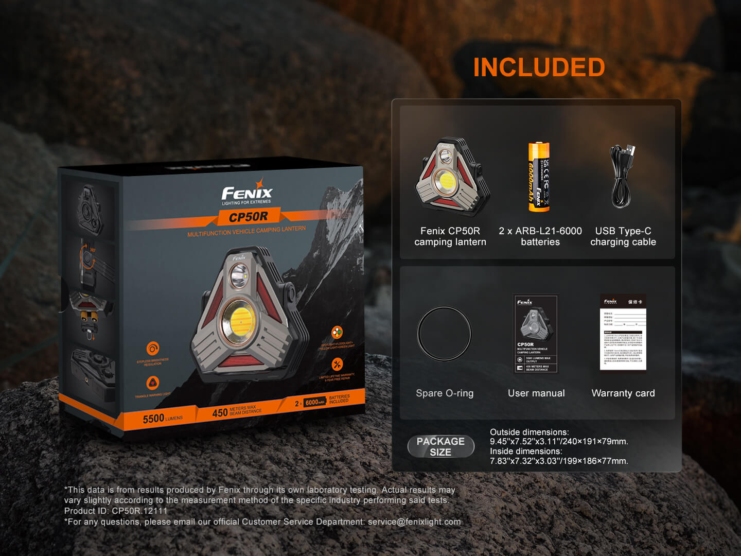 Fenix CP50R Road Hazard Camping Lantern SpadezStore