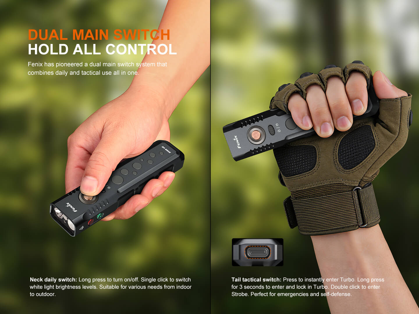 Fenix E08R UE Multi-Light EDC Flashlight With Red Light & Green Laser SpadezStore