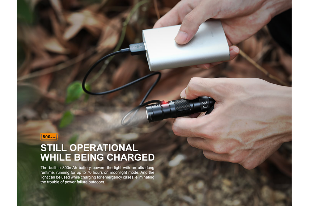 Fenix E09R Rechargeable High-Output Flashlight - 600 Lumens SpadezStore