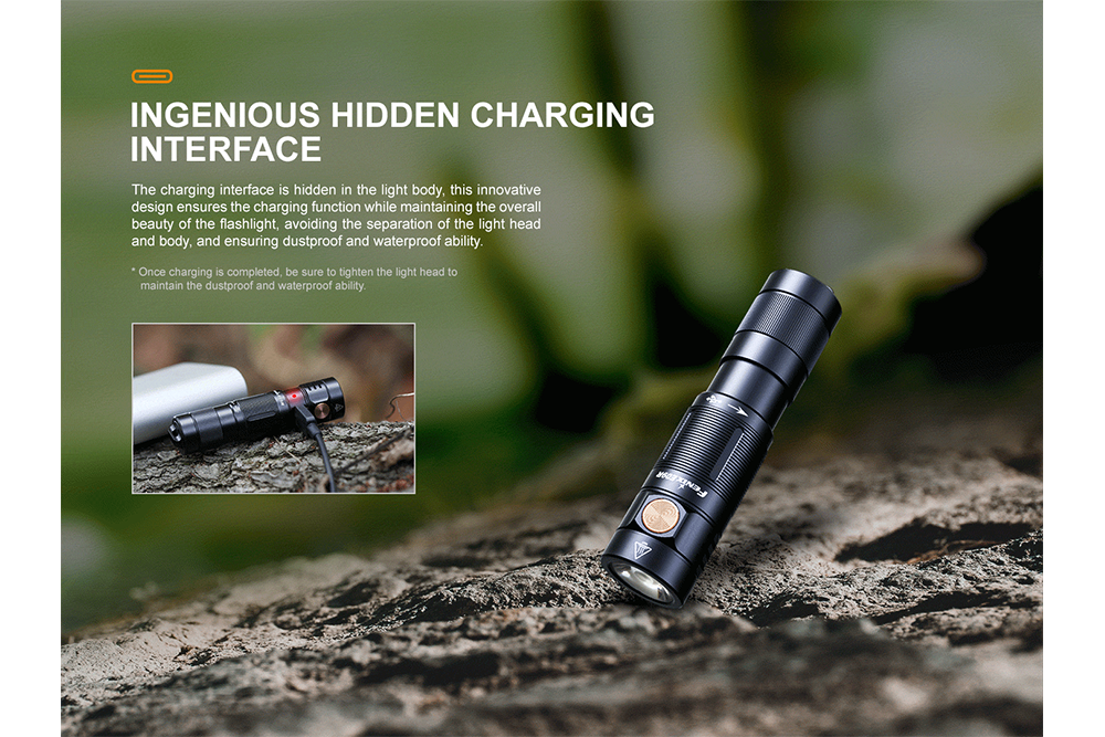 Fenix E09R Rechargeable High-Output Flashlight - 600 Lumens SpadezStore