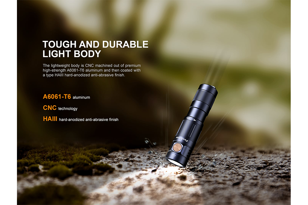 Fenix E09R Rechargeable High-Output Flashlight - 600 Lumens SpadezStore