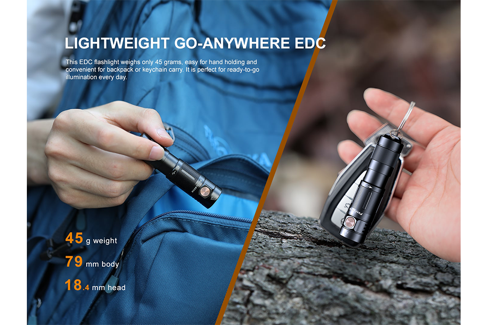 Fenix E09R Rechargeable High-Output Flashlight - 600 Lumens SpadezStore