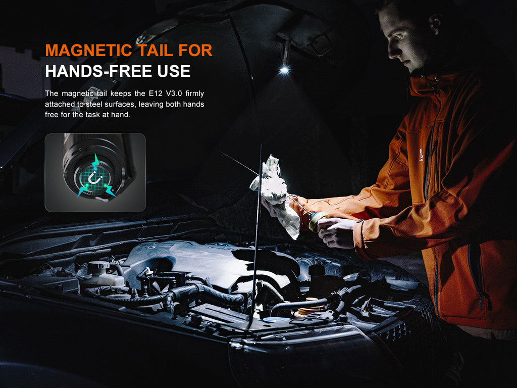 Fenix E12 V3 Pocket EDC AA Flashlight SpadezStore