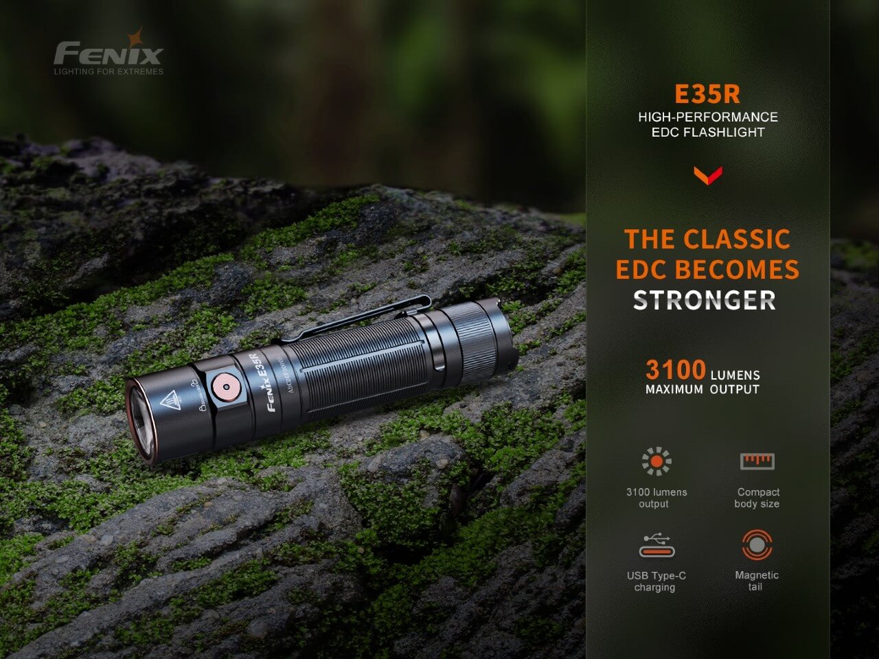 Fenix E35R High-Performance Rechargeable LED Flashlight SpadezStore