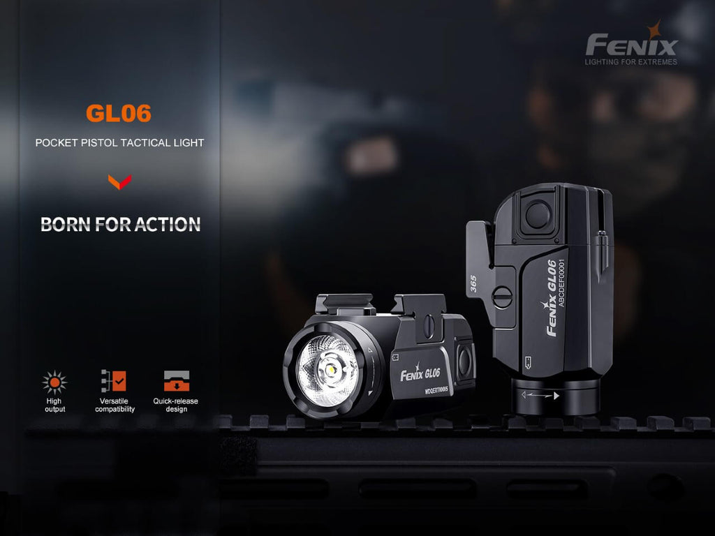 Fenix GL06 Pocket Pistol Tactical LED Light - 600 Lumens SpadezStore