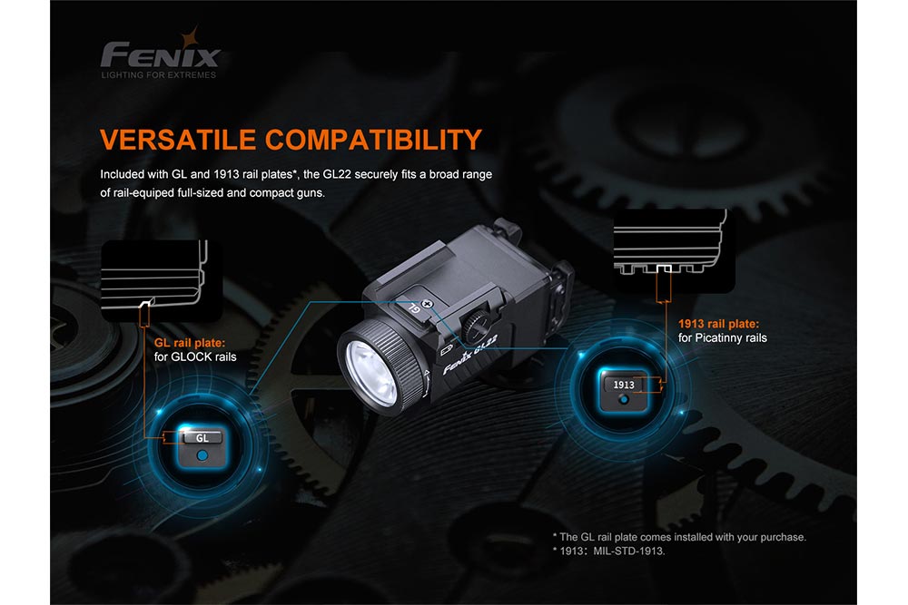 Fenix GL22 Tactical LED Light with Red Laser SpadezStore