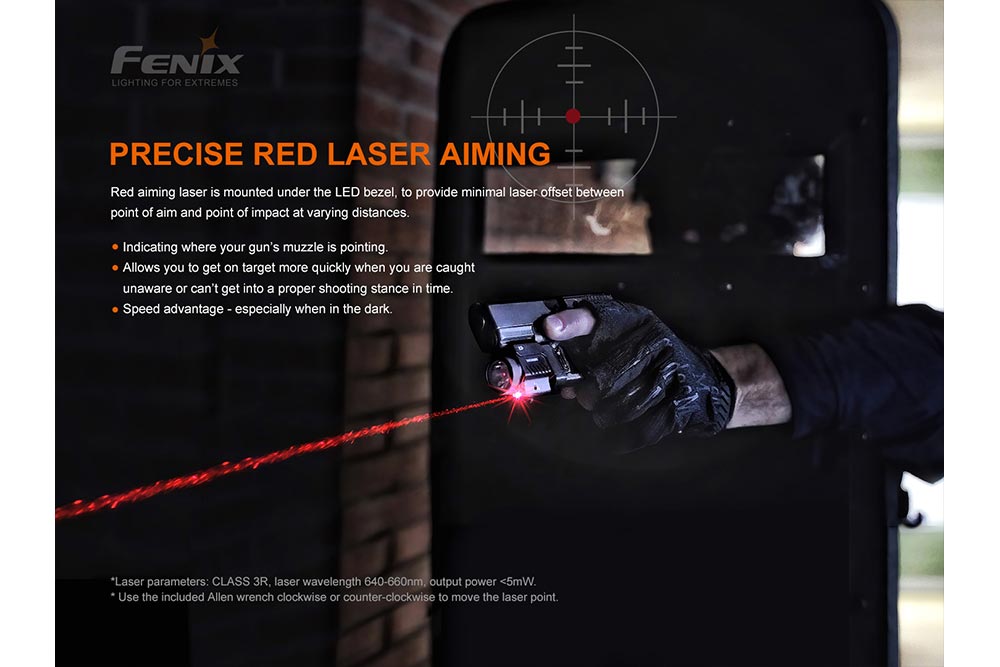 Fenix GL22 Tactical LED Light with Red Laser SpadezStore