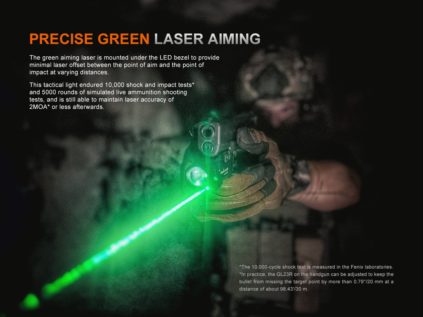 Fenix GL23R Green Laser Tactical Light SpadezStore