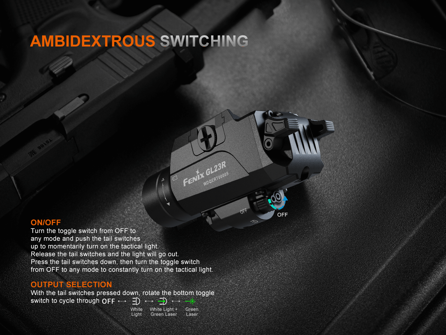 Fenix GL23R Green Laser Tactical Light SpadezStore