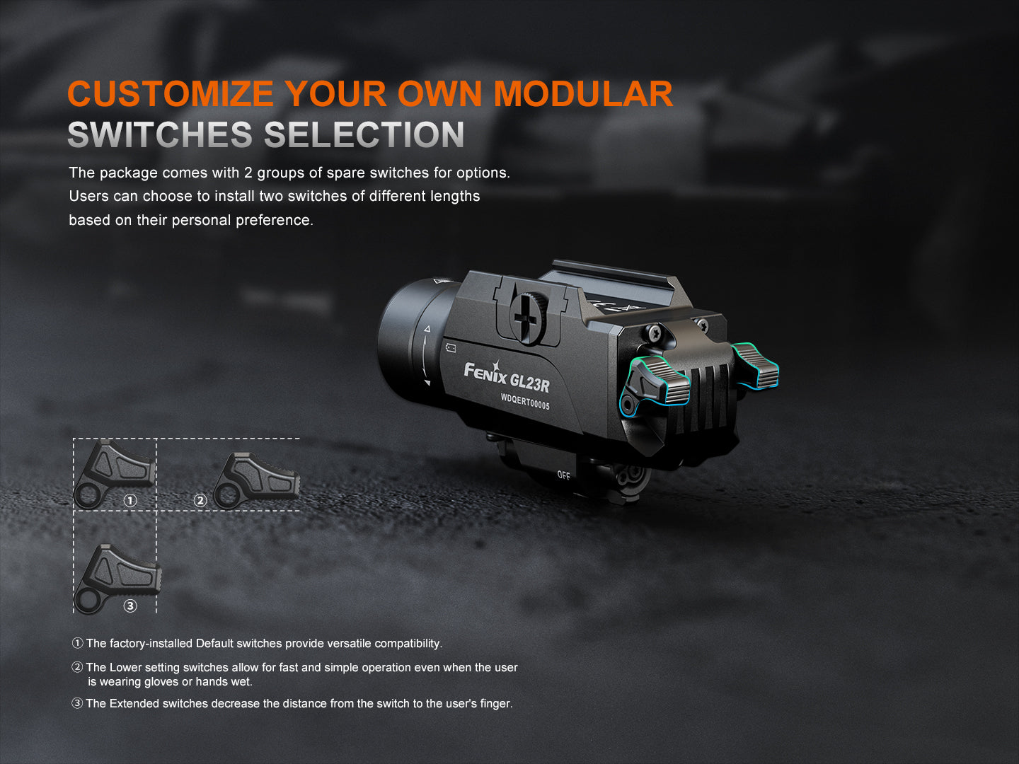 Fenix GL23R Green Laser Tactical Light SpadezStore