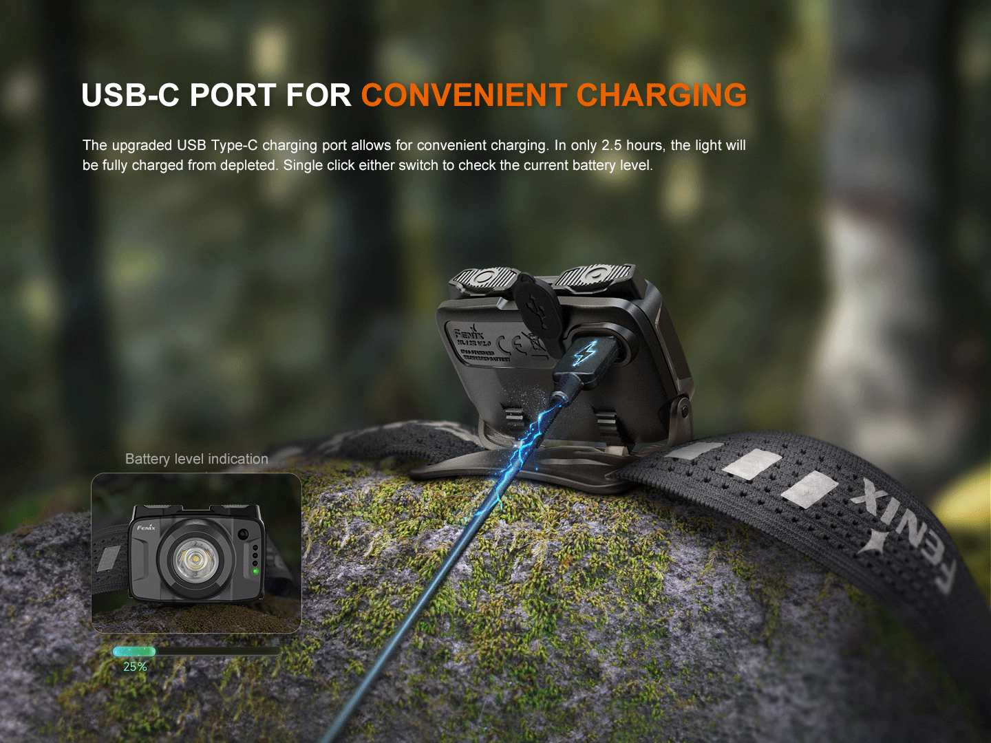 Fenix HL12R V2 Ultralight Outdoor Rechargeable Headlamp SpadezStore