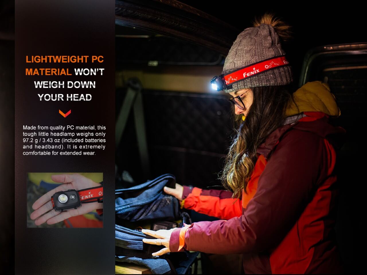 Fenix HL16 Lightweight Outdoor Hiking LED Headlamp SpadezStore
