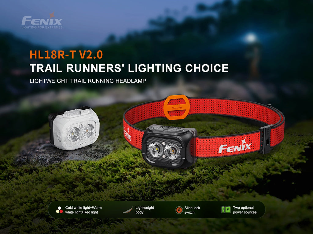 Fenix HL18R-T V2 Lightweight Trail Running Headlamp SpadezStore