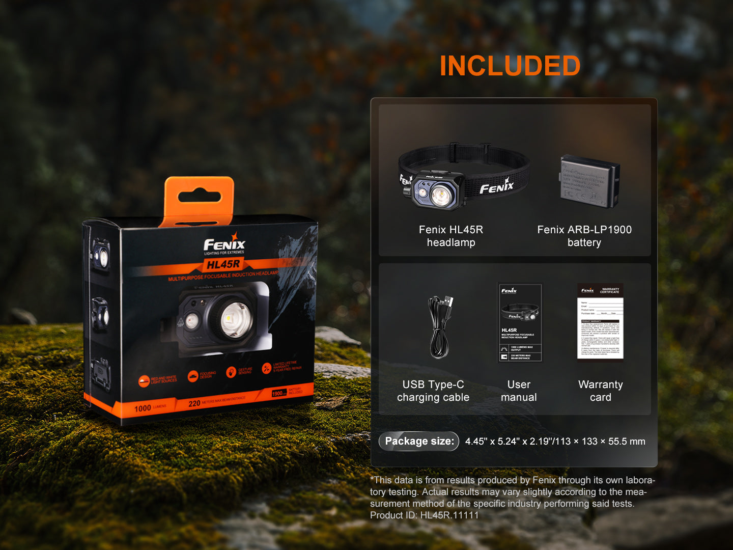 Fenix HL45R Rechargeable Focusing Gesture-Sensing Headlamp SpadezStore