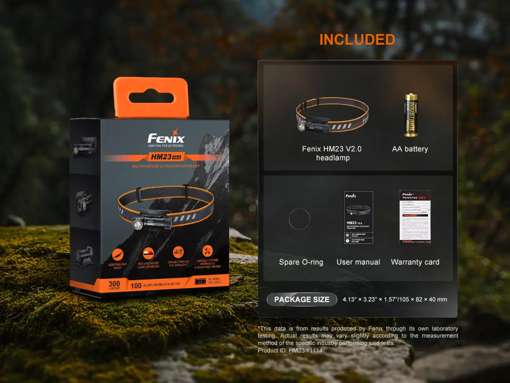 Fenix HM23 V2.0 Lightweight Detachable AA Headlamp SpadezStore