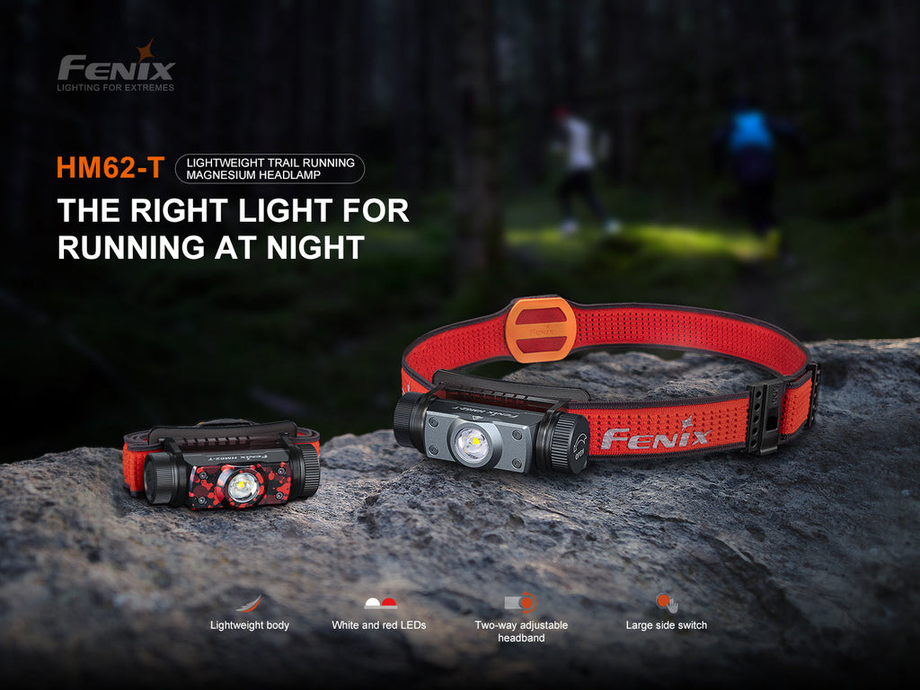Fenix HM62-T Lightweight Trail Running Headlamp SpadezStore