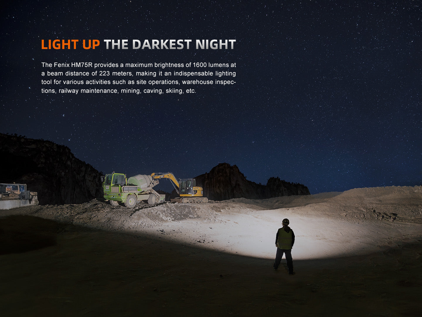 Fenix HM75R Rechargeable Industrial Headlamp - 1600 Lumens SpadezStore