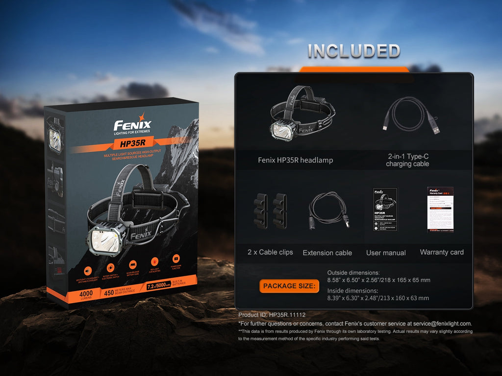 Fenix HP35R Search and Rescue Headlamp SpadezStore