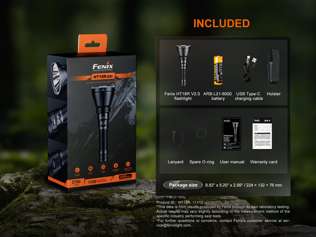 Fenix HT18R V2 Long-Range Hunting Flashlight SpadezStore