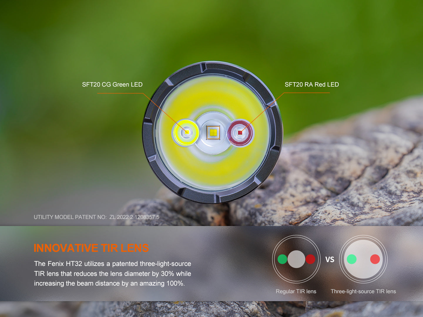 Fenix HT32 Hunting Flashlight with Red & Green Output SpadezStore