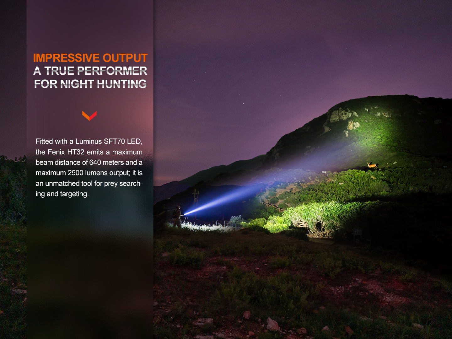 Fenix HT32 Hunting Flashlight with Red & Green Output SpadezStore