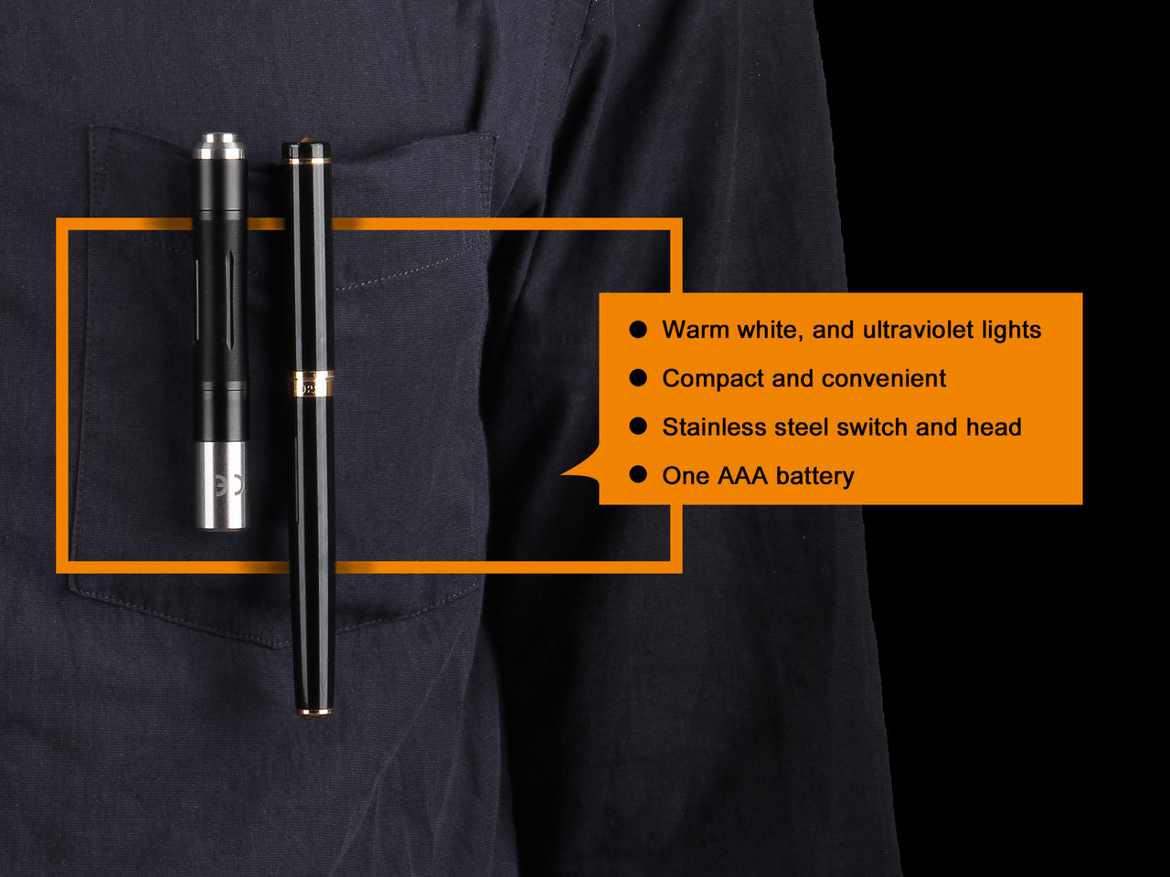 Fenix LD02 V2.0 EDC LED Penlight with UV Lighting SpadezStore