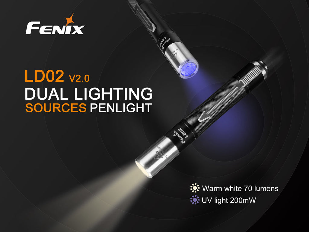 Fenix LD02 V2.0 EDC LED Penlight with UV Lighting SpadezStore