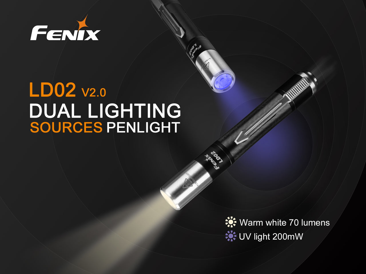 Fenix LD02 V2.0 EDC LED Penlight with UV Lighting SpadezStore