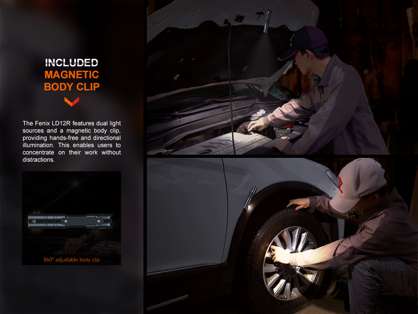 Fenix LD12R Dual Light Flashlight - 600 Lumens SpadezStore