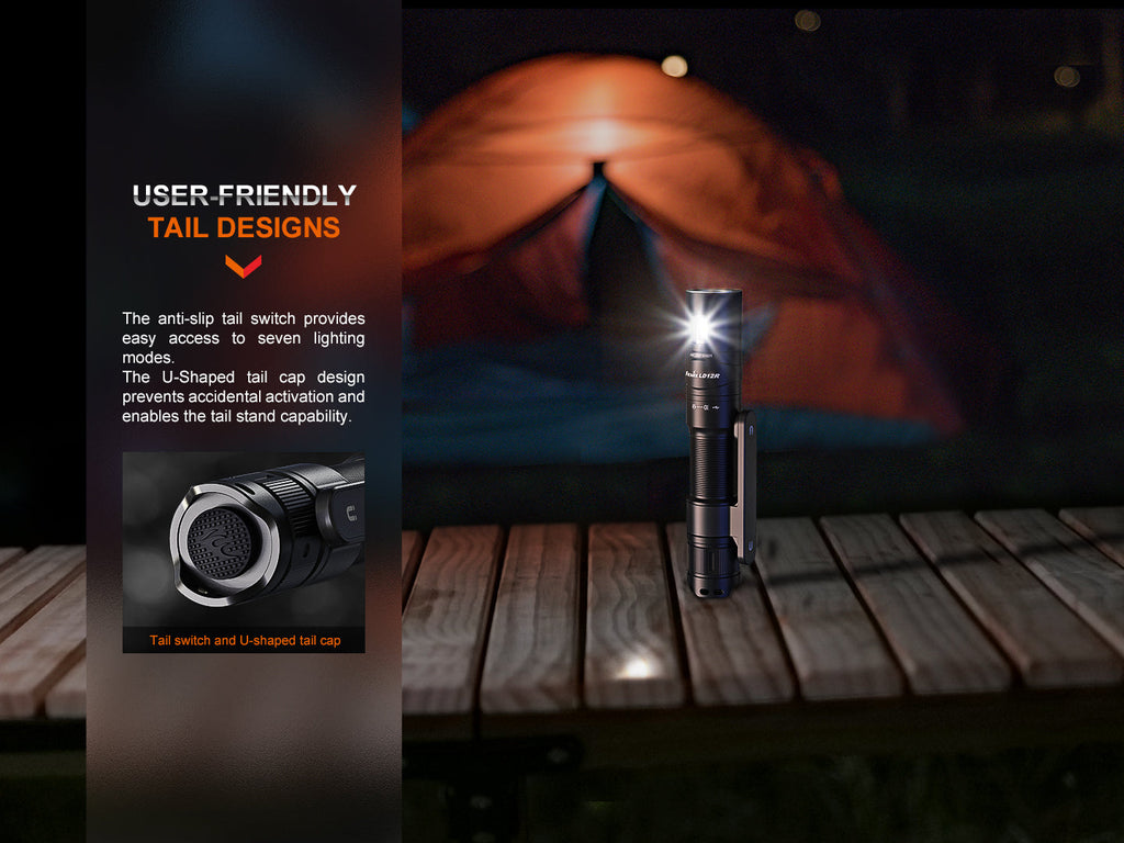 Fenix LD12R Dual Light Flashlight - 600 Lumens SpadezStore