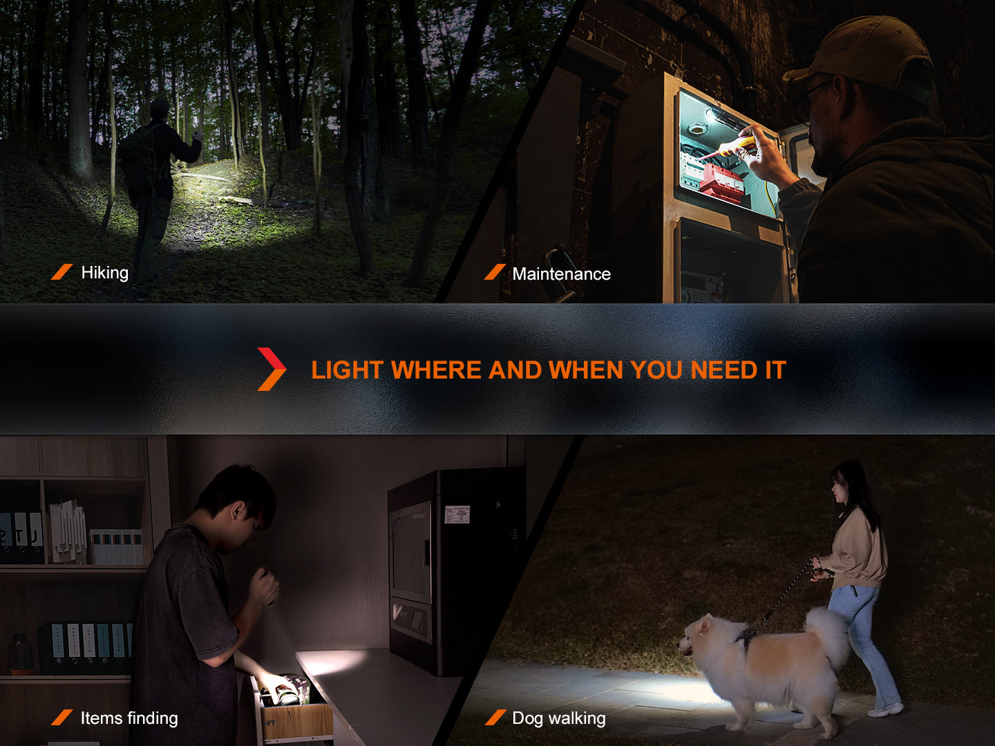 Fenix LD12R Dual Light Flashlight - 600 Lumens SpadezStore