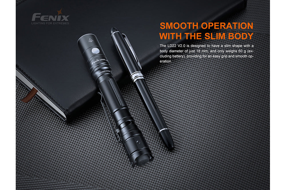 Fenix LD22 V2 Compact LED Flashlight - 800 Lumens SpadezStore