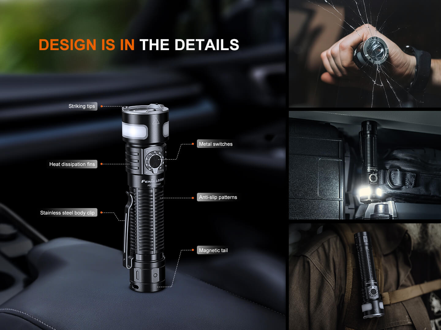 Fenix LD35R High Performance Multimode Tactical Flashlight SpadezStore