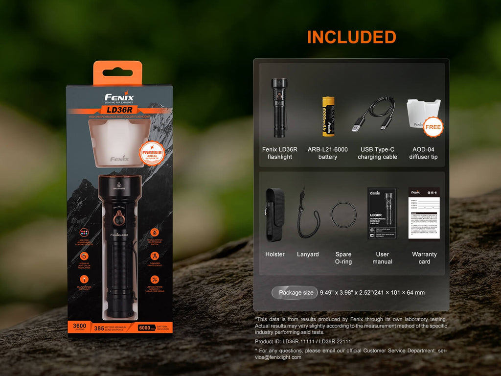 Fenix LD36R Multicolor Flashlight SpadezStore