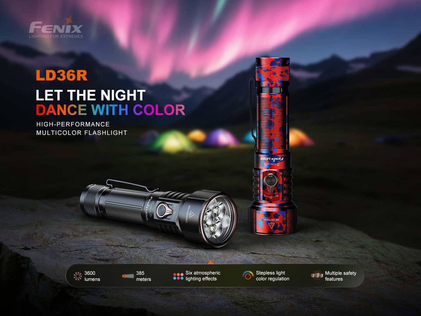 Fenix LD36R Multicolor Flashlight SpadezStore