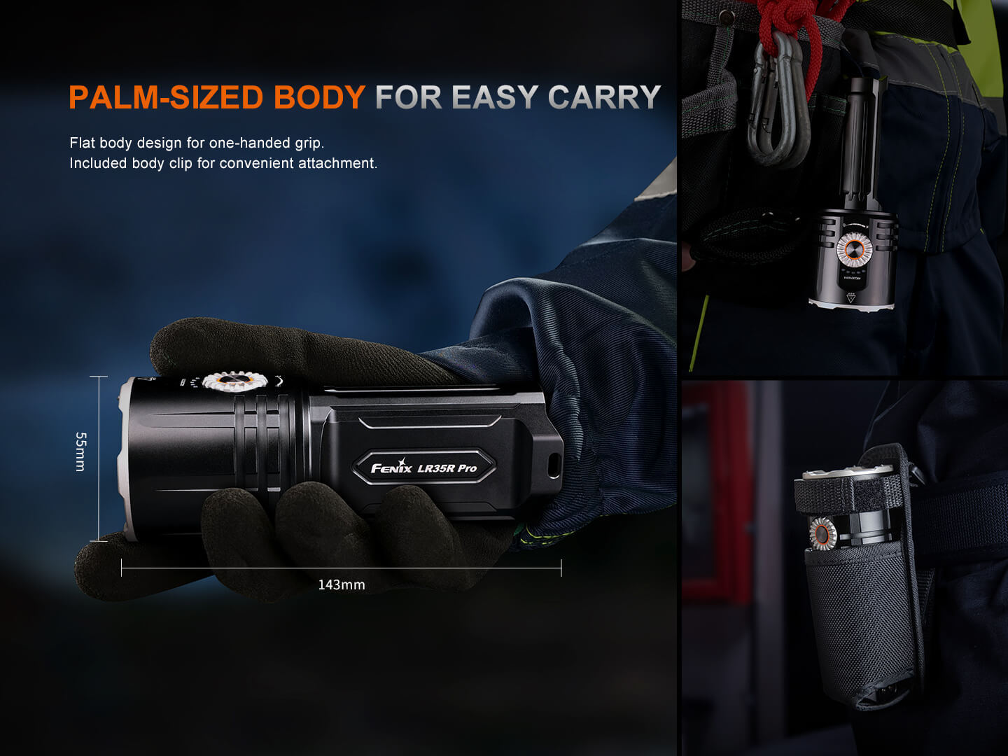 Fenix LR35R PRO Rechargeable Palm-Sized Searchlight
